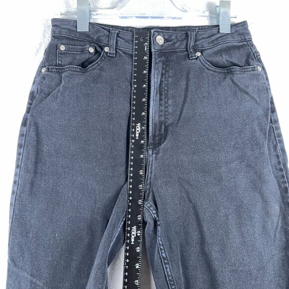 Divided By H&M Mom Jeans High Rise Womens Size 8 Black Five Design Pockets - Picture 9 of 12